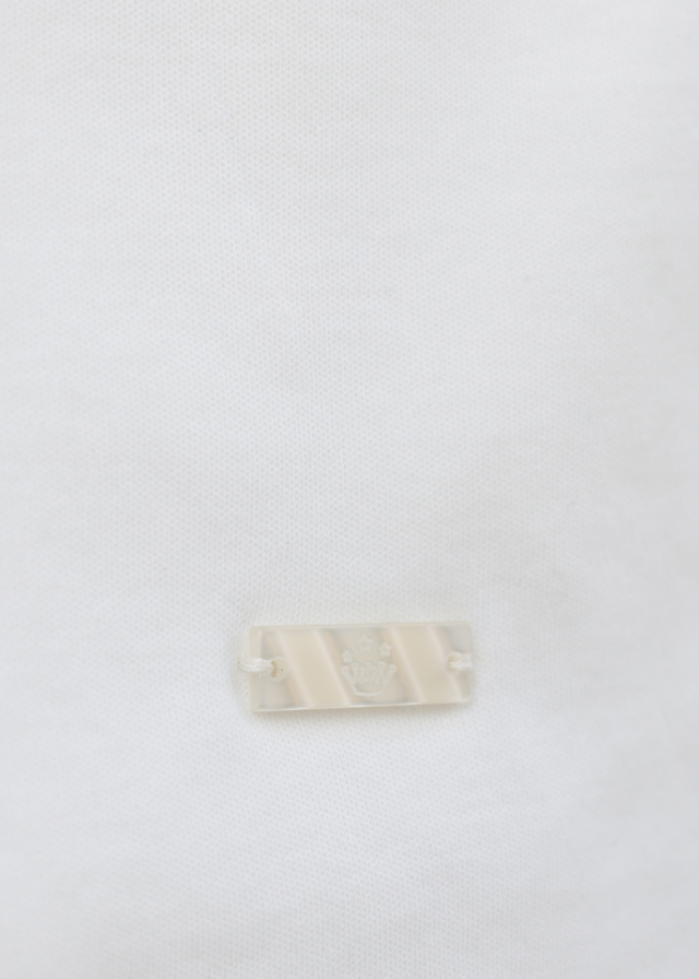 Set 10 Piese Maternitate Salopeta Bumbac Alba cu Cravata 3503 Leo King