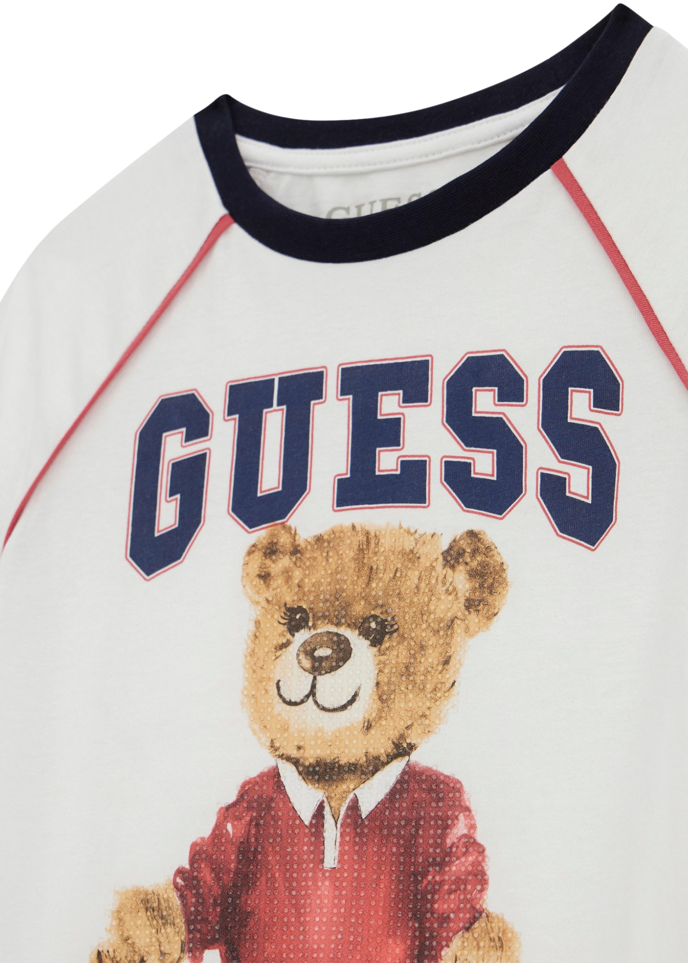 Tricou Alb cu Maneca Scurta si Urs J5YI21 K8HM4 G011 Guess