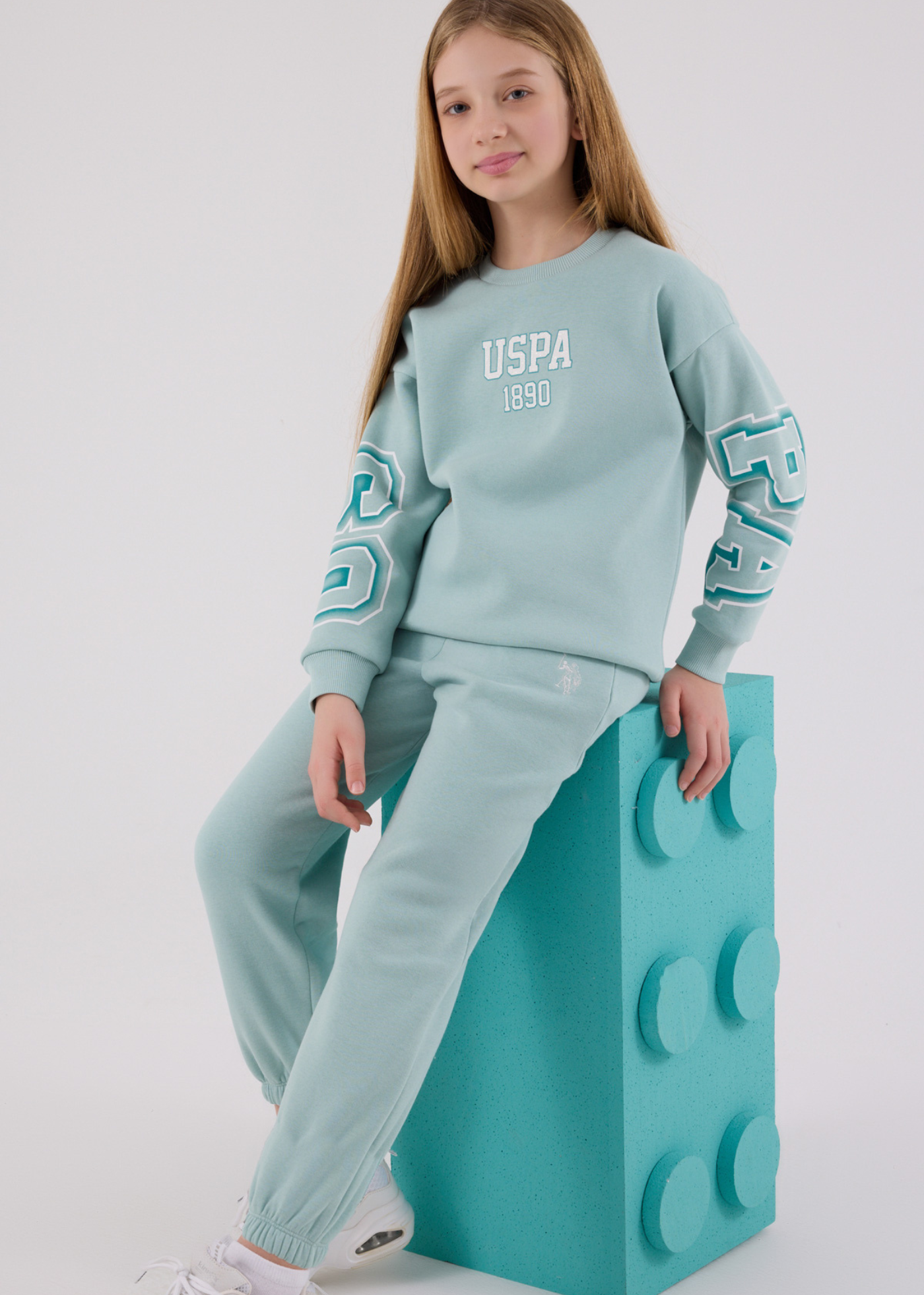 Trening 2 Piese Verde Menta Bluza Sport si Pantaloni Lungi US2314-4 Us Polo Assn