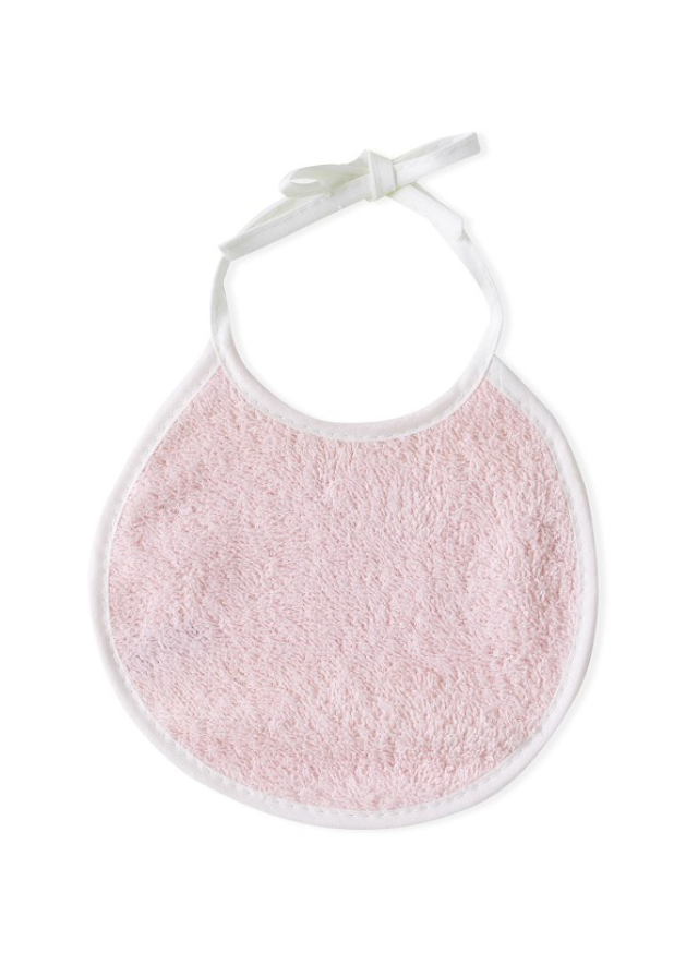 Prosop cu Capison 100x100 cm si Bavetica Roz cu Elefantel 01247-02 Interbaby