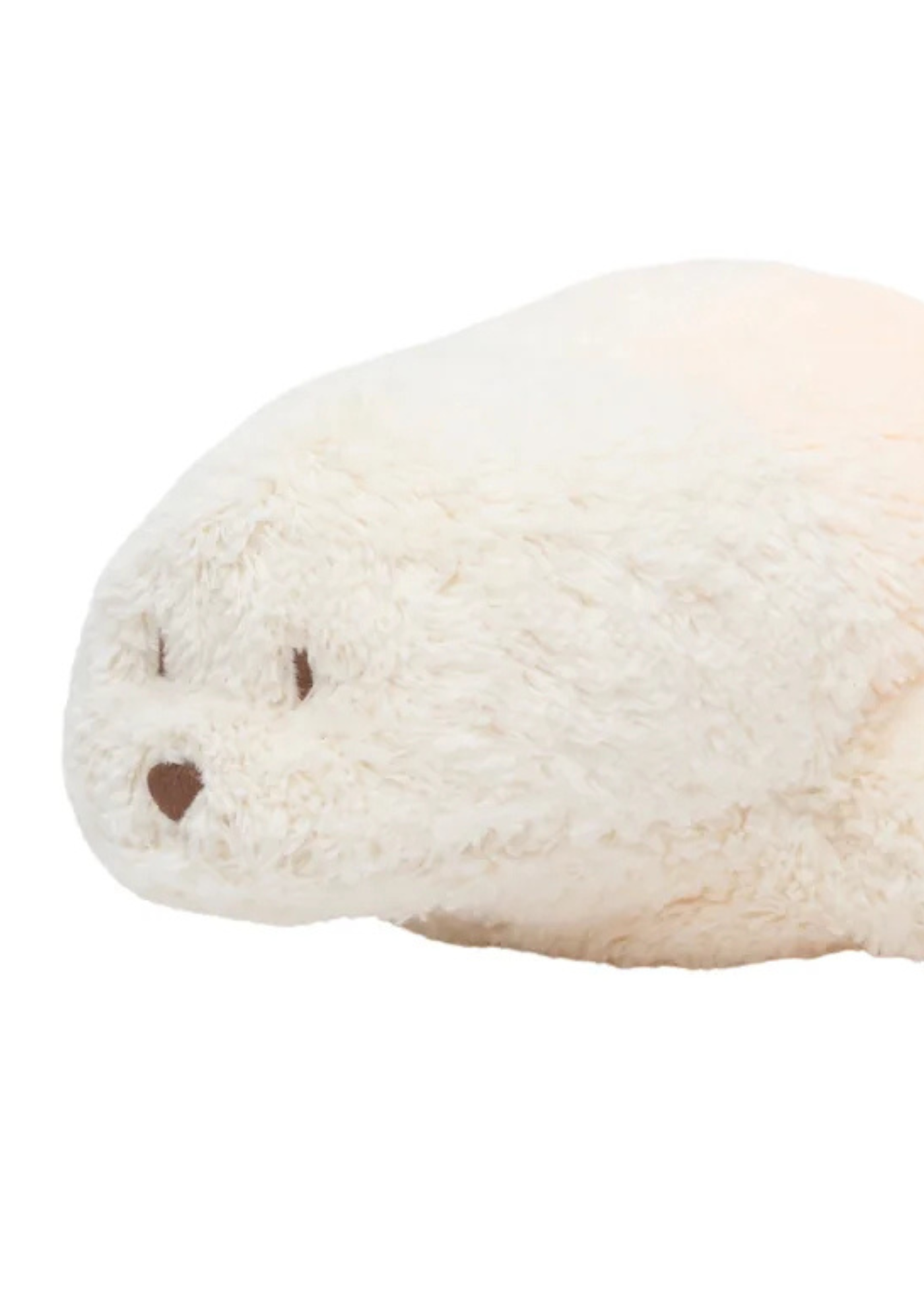 Foca Bumbac Organic Jucarie cu Lampa de Veghe Incorporata Ivory – SEAL POLAR Moonie
