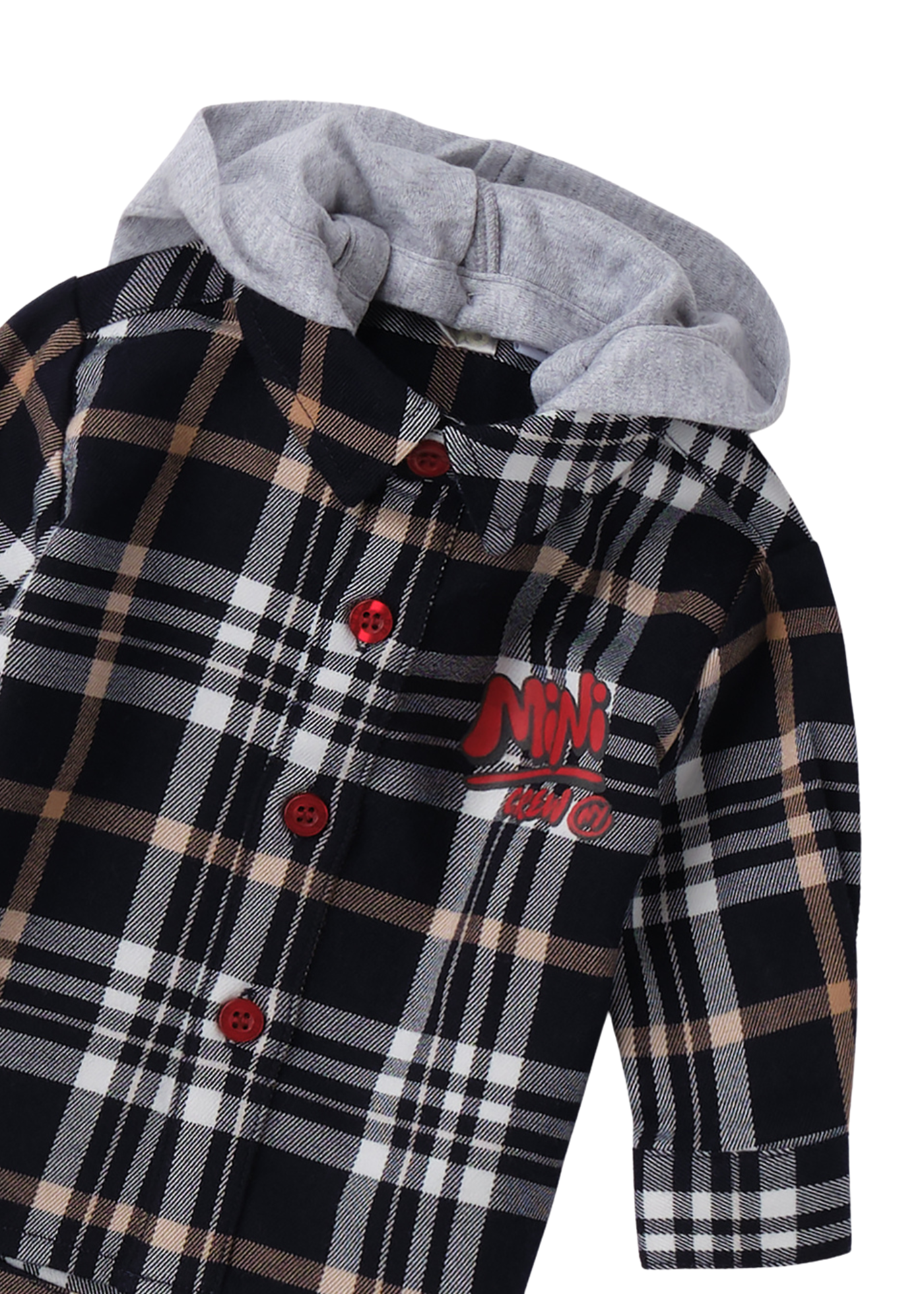 Camasa Casual Carouri Bleumarin cu Bej si Gluga 4.F036/00 iDO