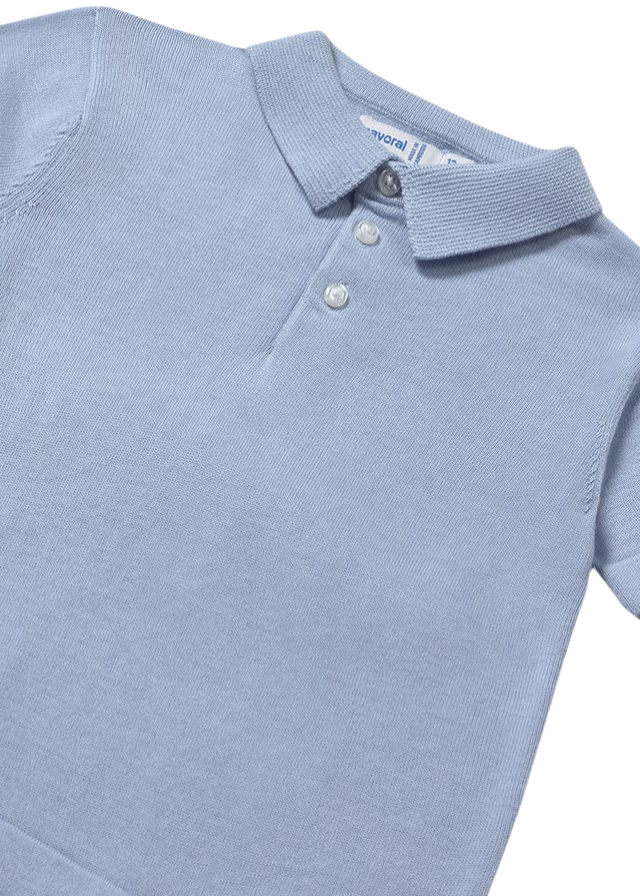 Tricou Polo Tricotat Bleu 1106 Mayoral