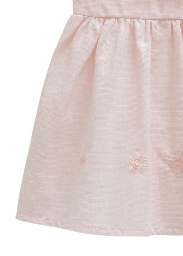 Rochie Bumbac Roz cu Bretele Serenity Girl ELB1746 Mell Sweet Baby