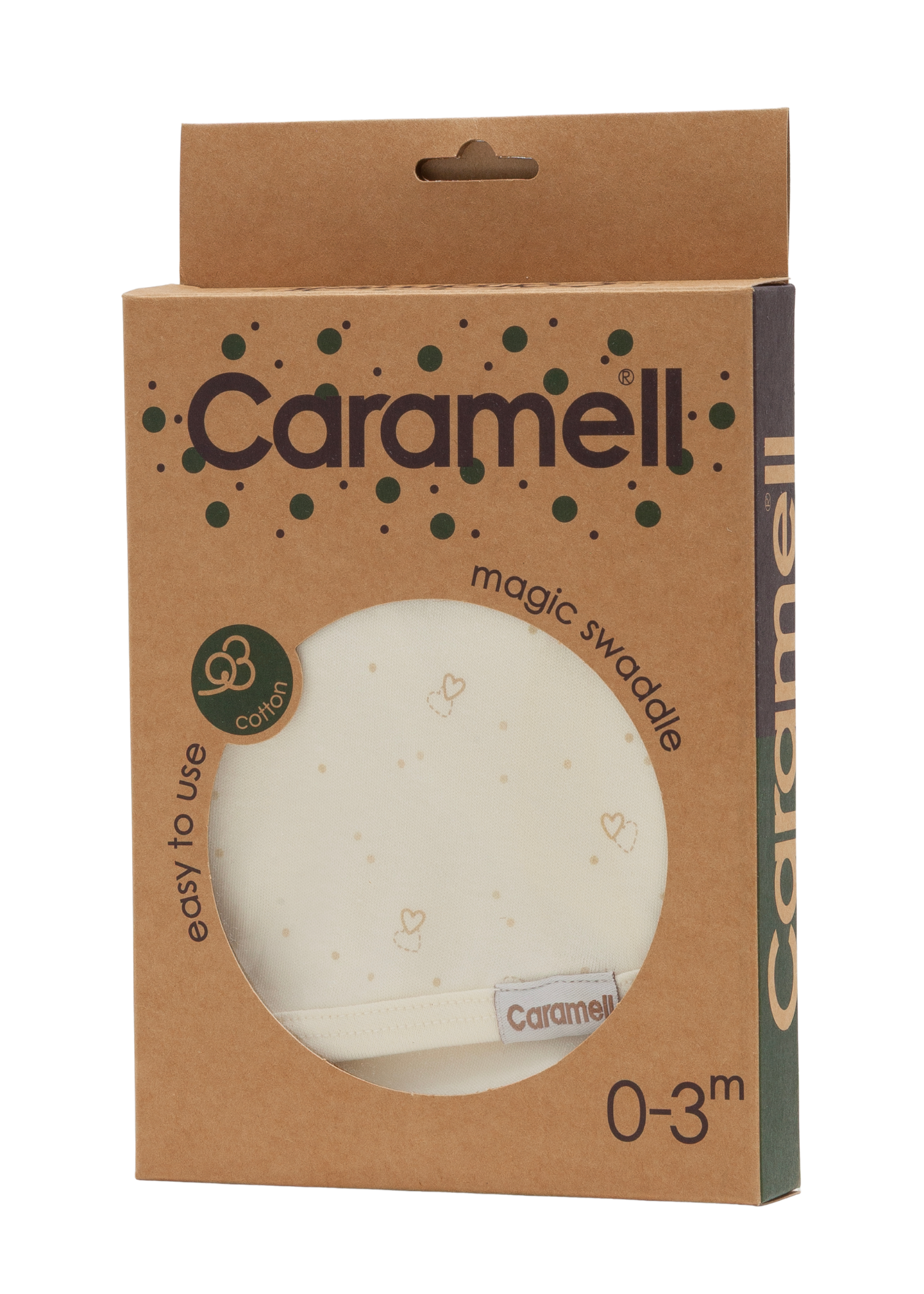 Sistem de Infasare din Bumbac Crem cu Inimi KNK2214 Mell Sweet Baby