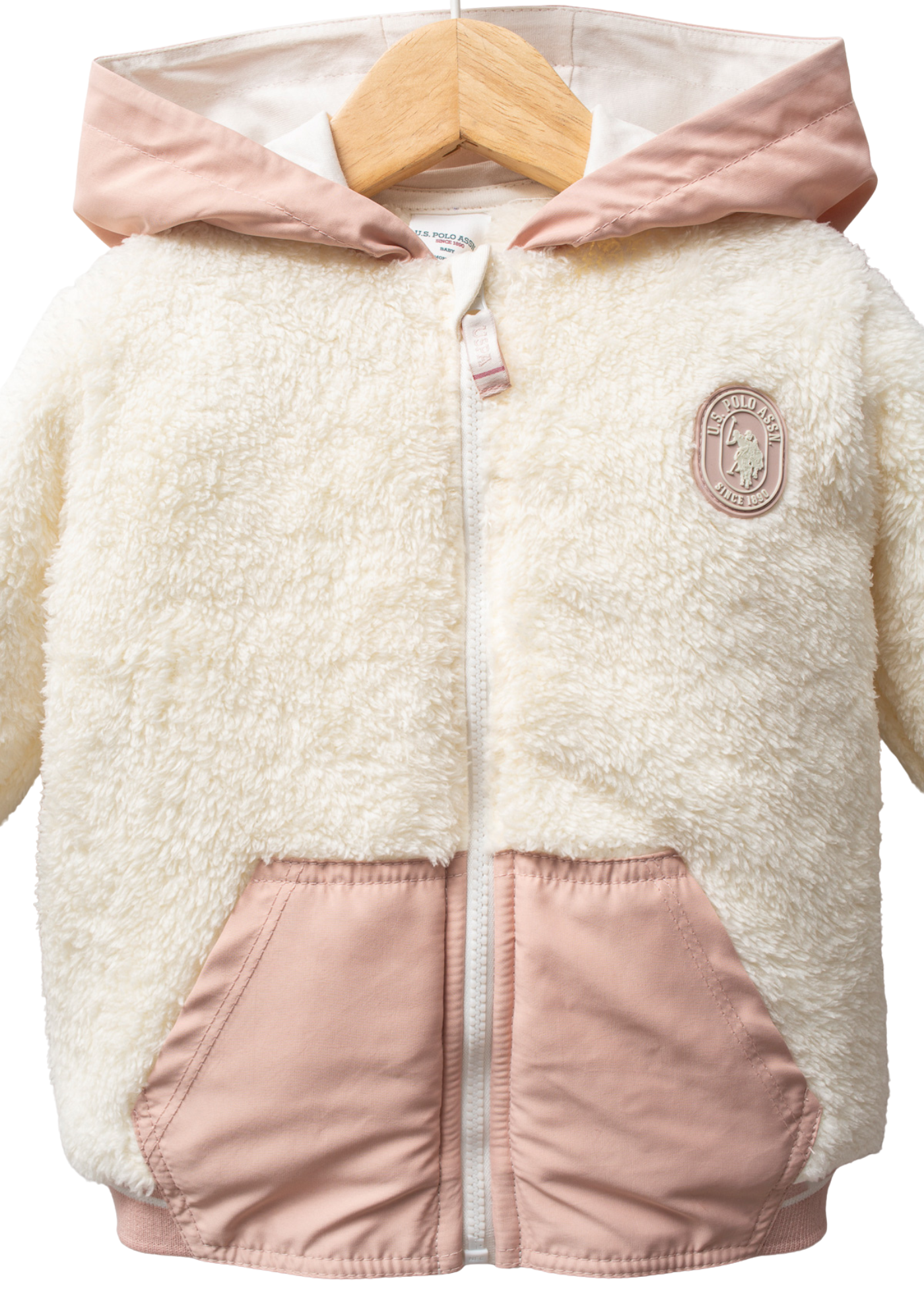 Jacheta din Plus Ivory cu Roz USB2746 V2 Us Polo Assn