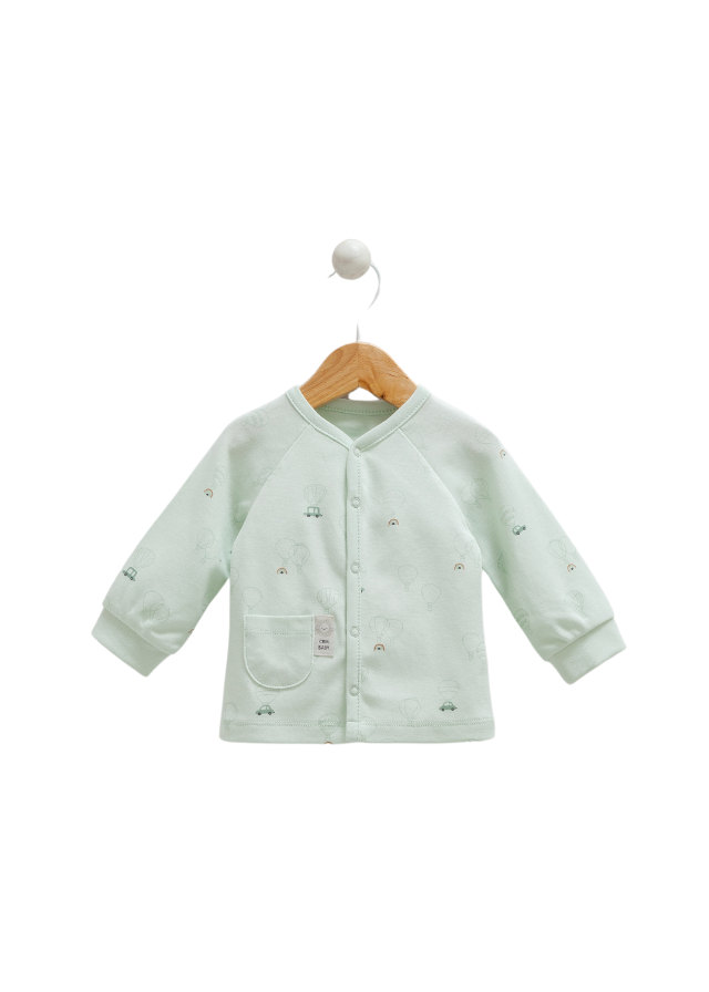 Set Bluza Pantaloni si Fes Verde cu Imprimeu Masini Flying Cars TKE1196 Mell Sweet Baby