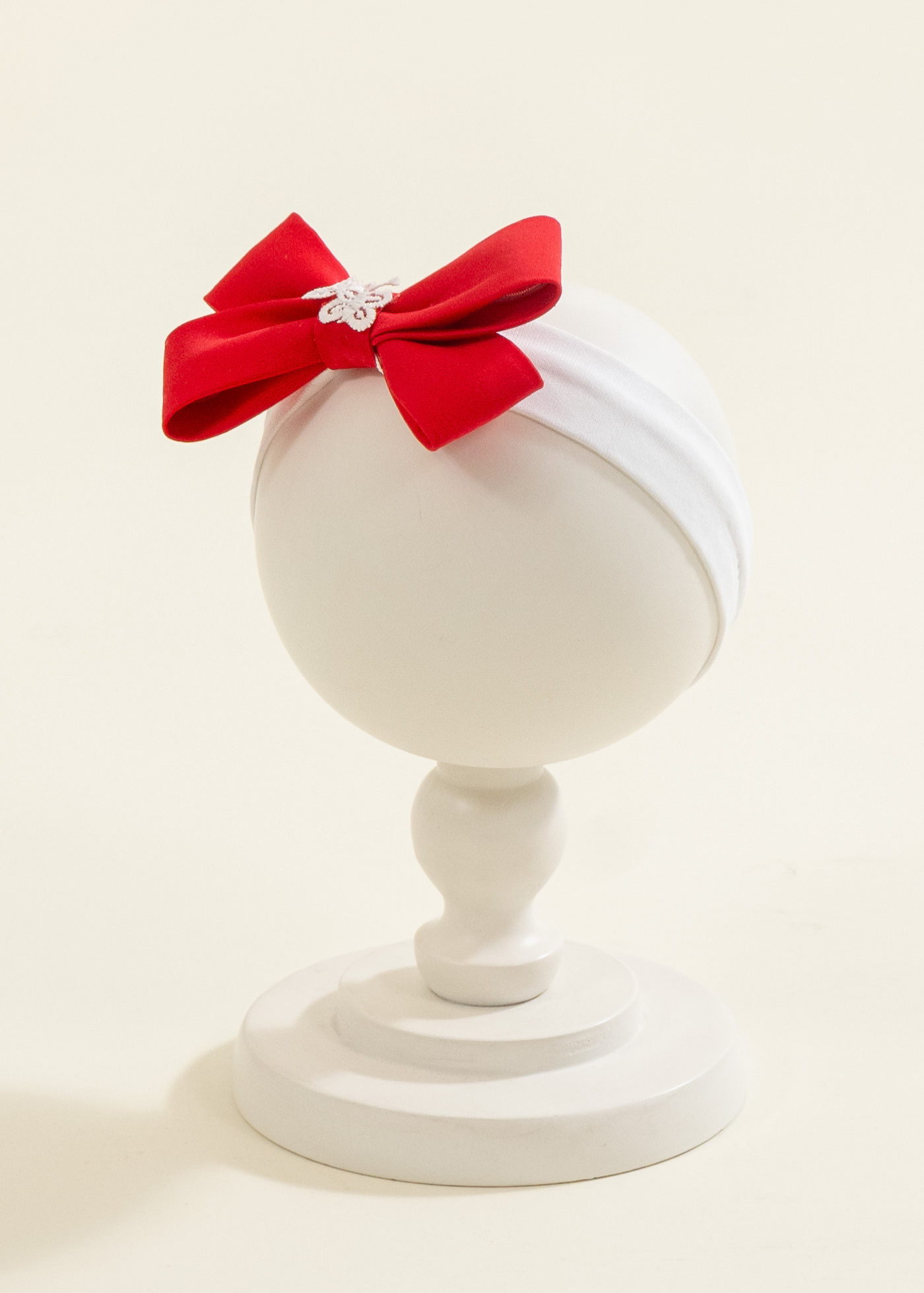 Bentita Doua Funde Saten Rosu Cu Danteluta AnneBebe