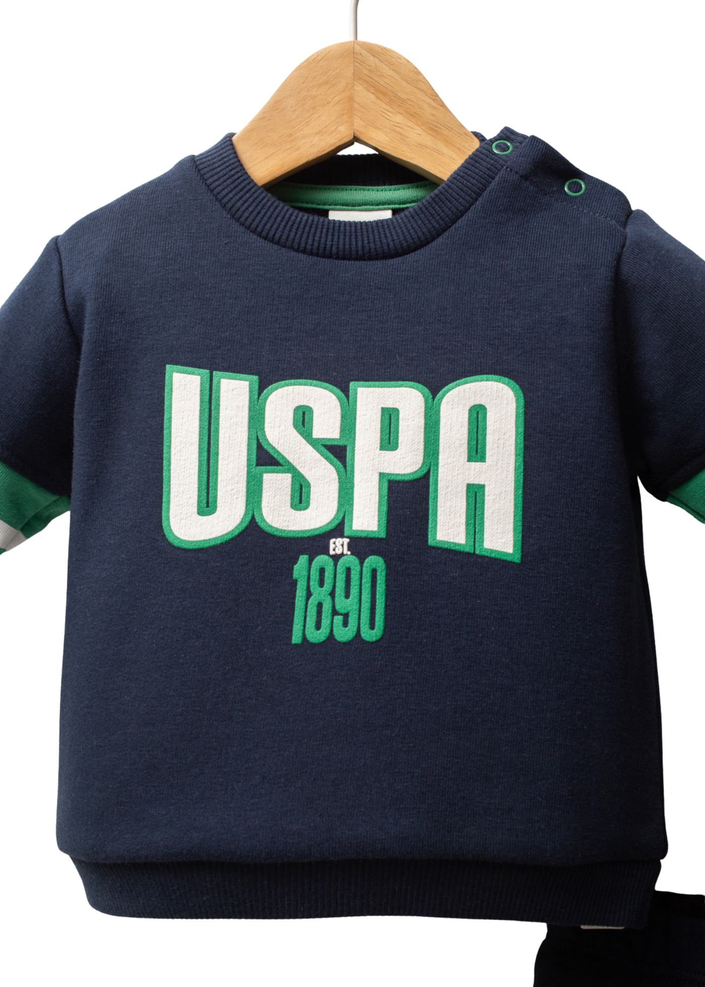 Set 2 Piese Bleumarin cu Verde USB2550 V1 Us Polo Assn