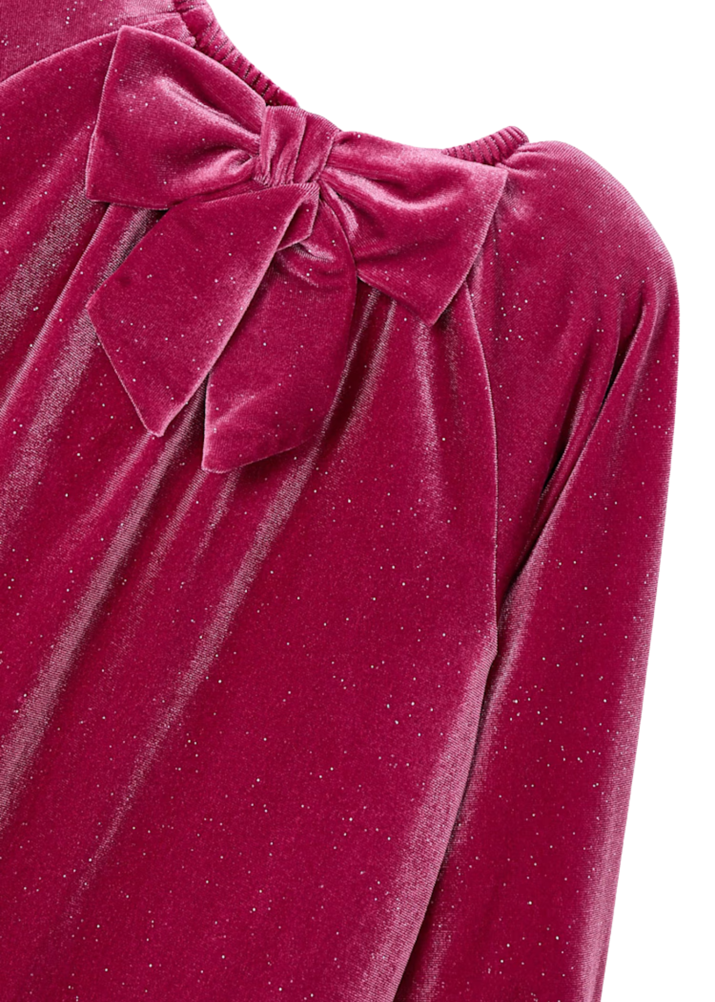 Rochie din Catifea Rosie cu Sclipici Maneca Lunga 4923 Mayoral