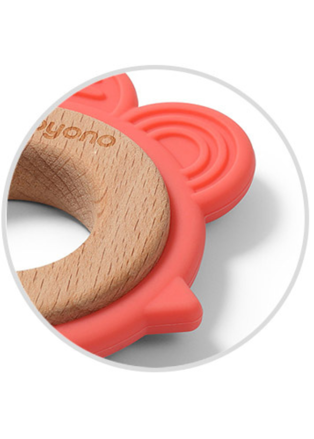 Inel Dentitie Silicon si Lemn Gaina Frez 1075/03 BabyOno - Camera Bebelusului