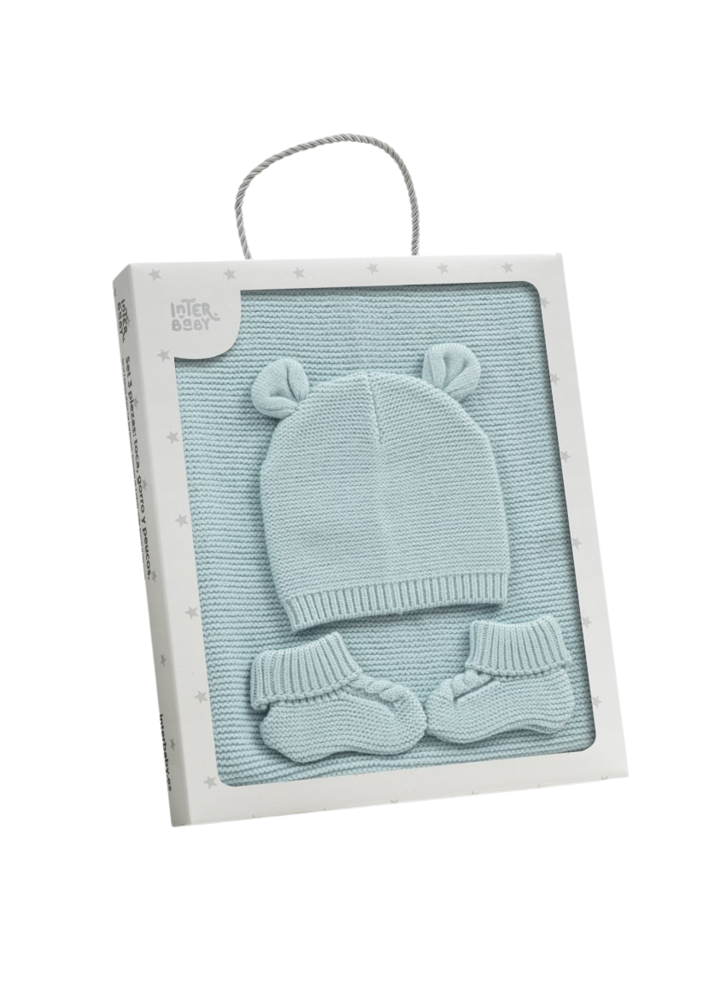 Set 3 Piese, Pled, Caciulita si Sosete Verde – SET52-03 InterBaby