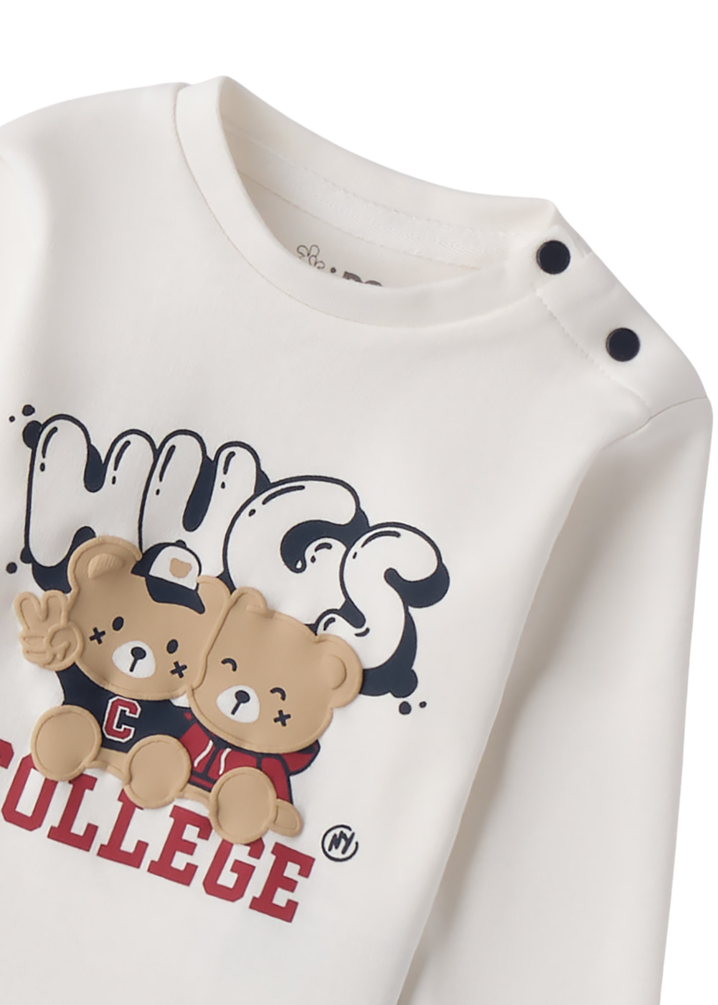 Bluza Crem cu Maneca Lunga cu imprimeu Ursi 4.F043/G0 iDO