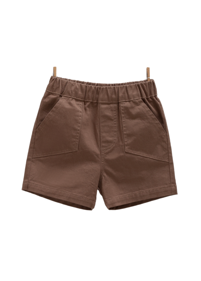 Set 2 Piese Tricou Polo Bej cu Maneca Scurta si Pantaloni Scurti Maro Polo TKE1795 Mell Sweet Baby