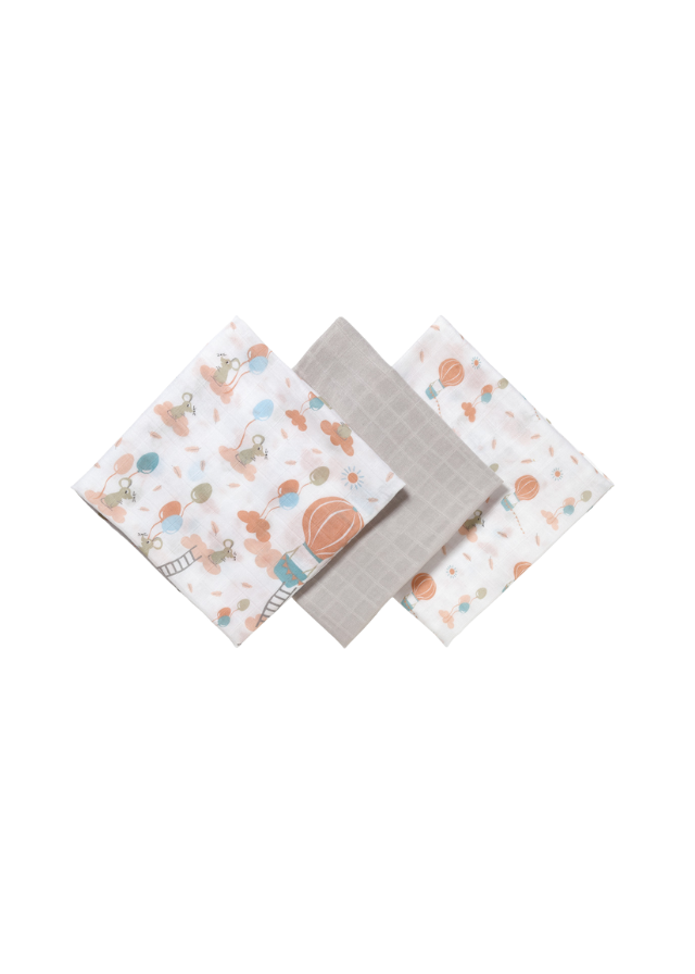 Scutece Muselina Natural, Set 3 Bucati, Bambus Bumbac, 70x70 cm, 397/09 Babyono,