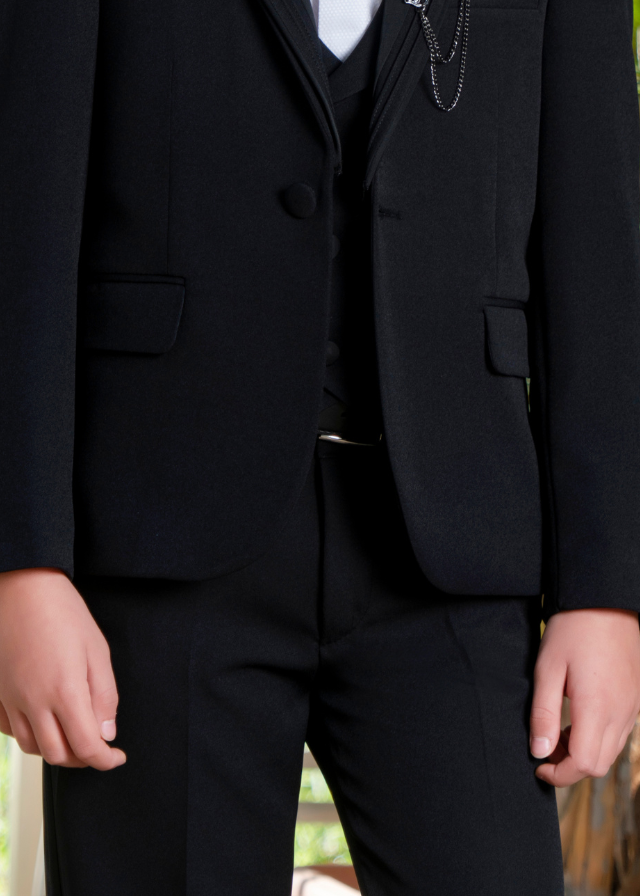Costum Ceremonie 5 Piese Negru 20355 Little Gentleman