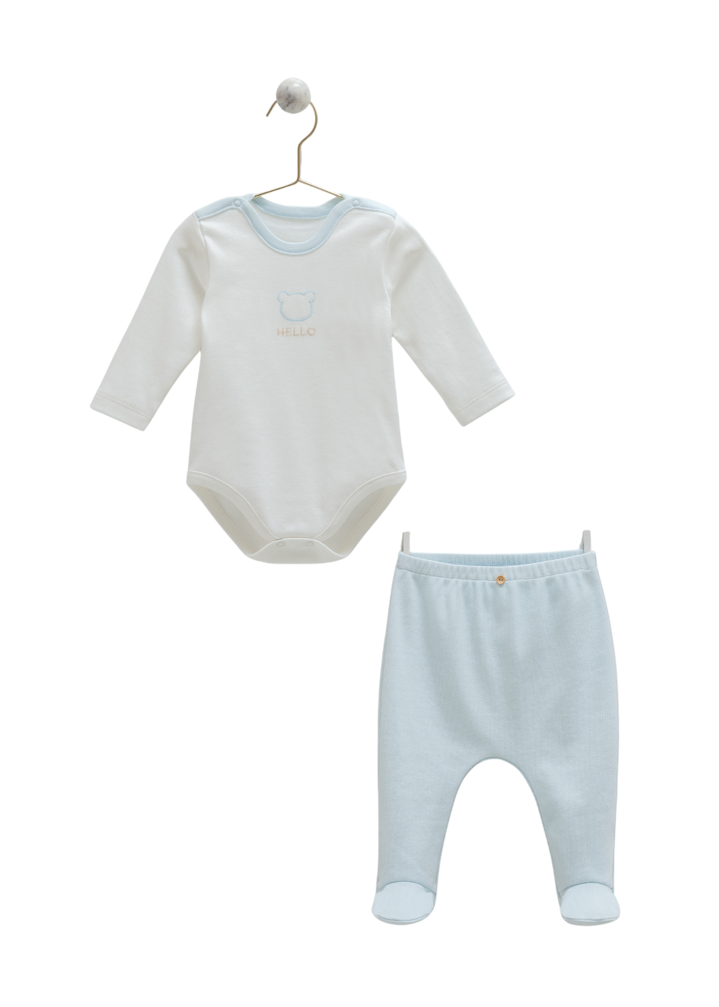 Set 4 Piese Nou Nascut Bleu ZE1948 Mell Sweet Baby