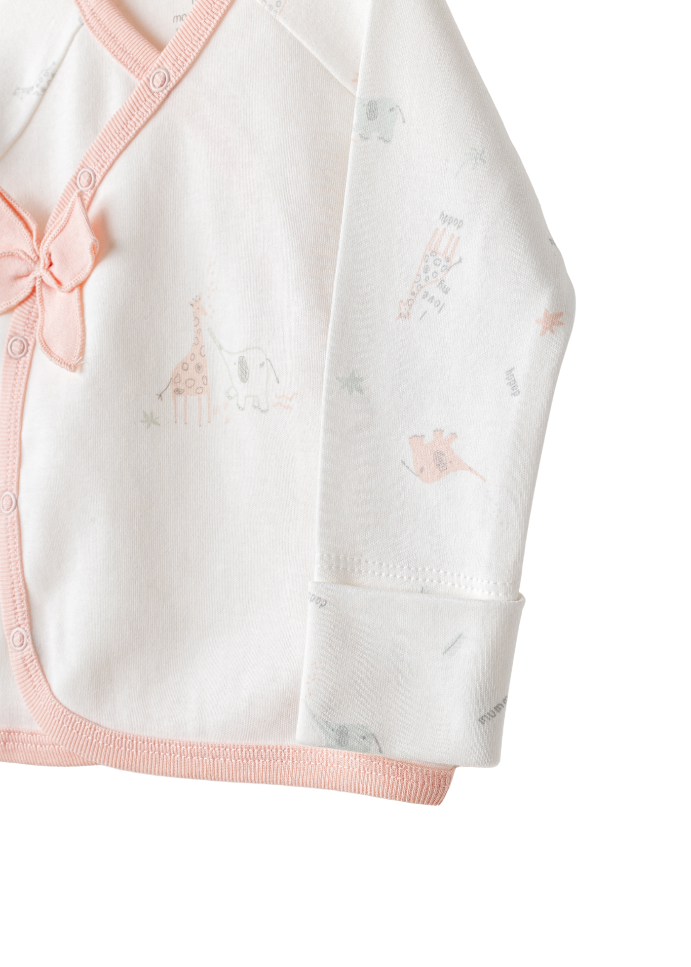 Set 5 Piese Nou Nascut Crem cu Roz cu Elefant AC25500 Andywawa