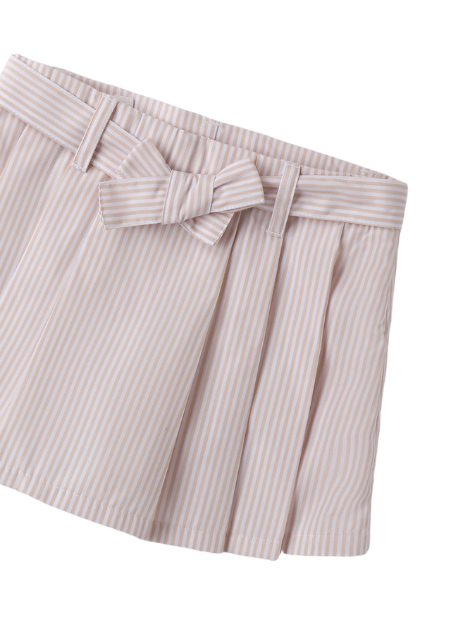 Fusta Pantaloni Scurta Alb cu Dungi Bej 4.B382/00 iDO