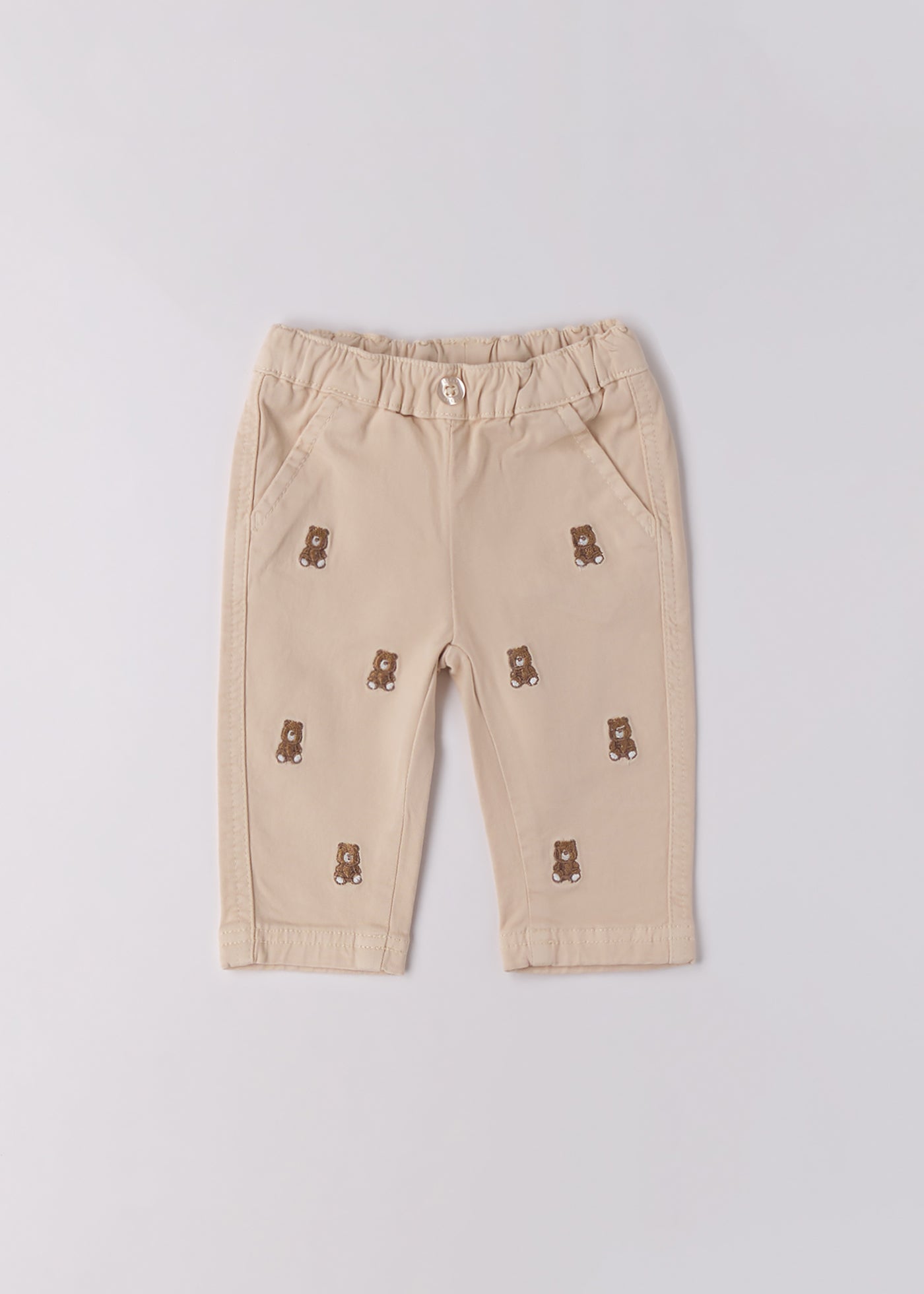 Pantaloni Lungi Baietei Bej Broderie Ursi 4.F070/00 iDO