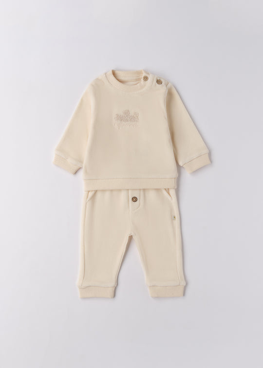 Trening 2 Piese Fetita Crem Velur 4.F088/00 iDO