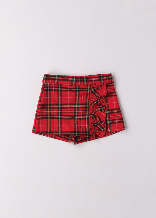 Fusta Pantalon Fetițe Ecosez Roșu 4.F115/00 iDO