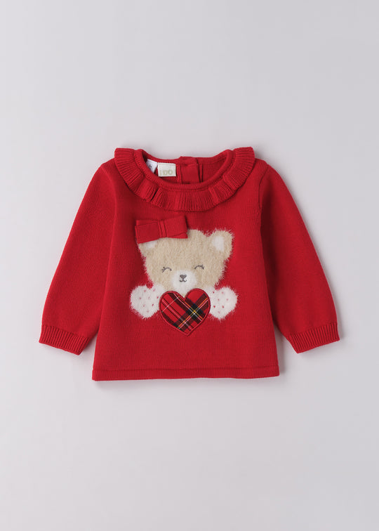 Pulover Fetita Rosu Urs 4.F131/00 iDO