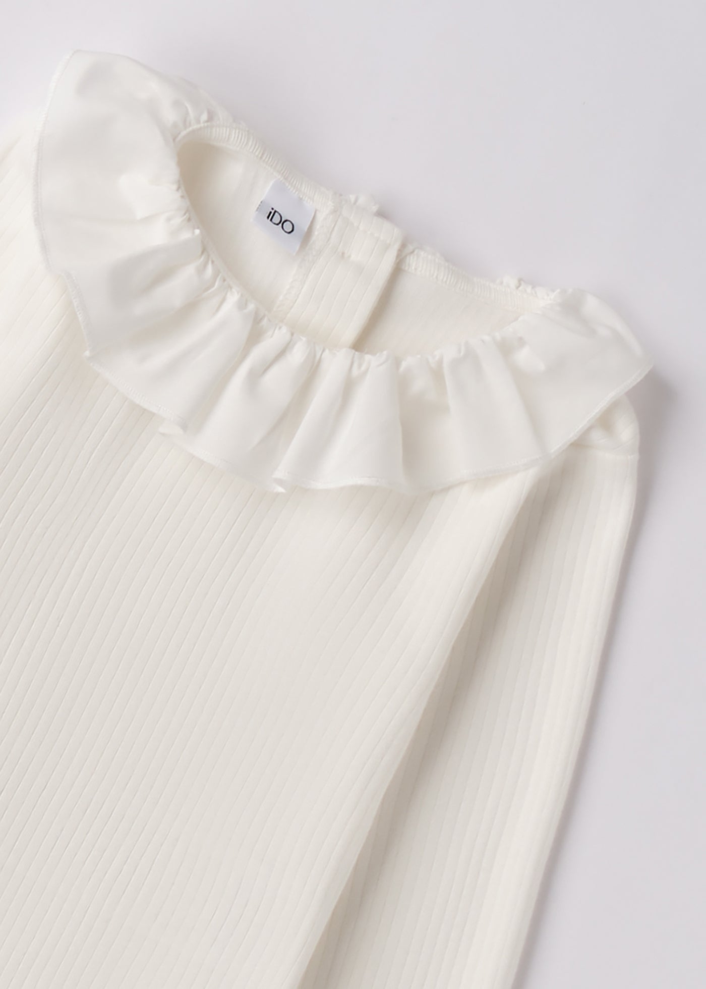 Bluza Maneca Lunga Fete Crem Cu  Volan Guler 4.F300/00 iDO