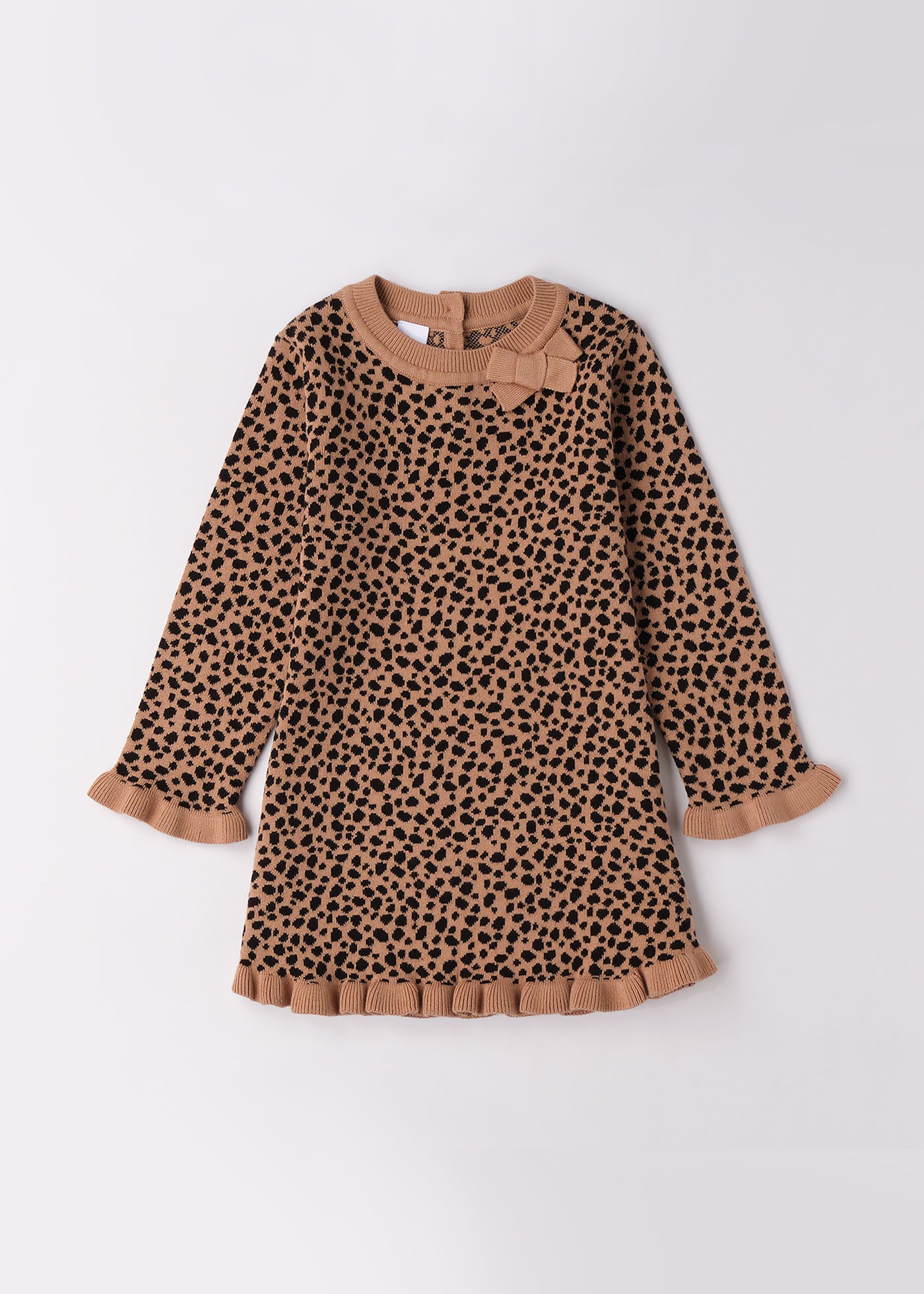 Rochita Maneca Lunga Fete Tricotata Animal Print 4.F375/00 iDO