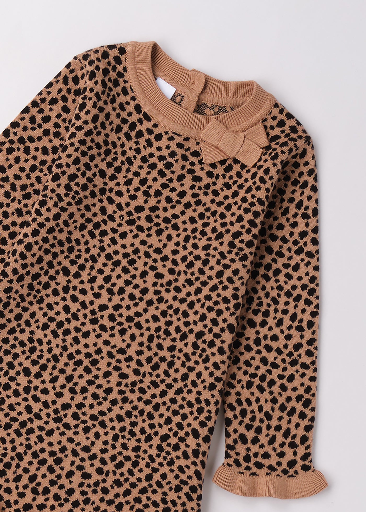 Rochita Maneca Lunga Fete Tricotata Animal Print 4.F375/00 iDO