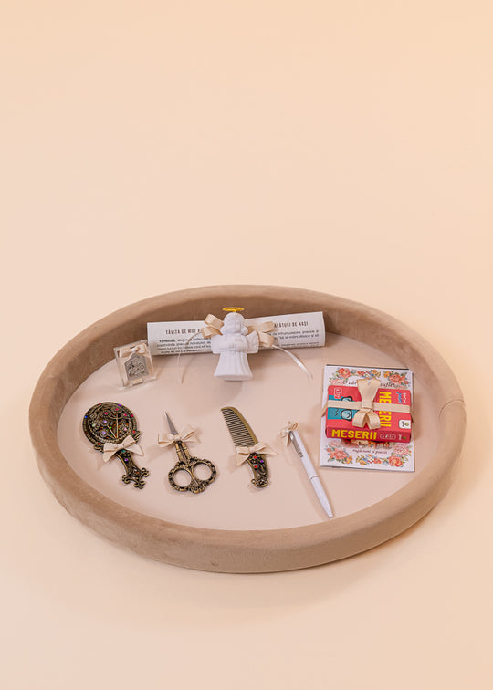 Set tavita unisex pentru taierea motului si ruperea turtei Bej AnneBebe