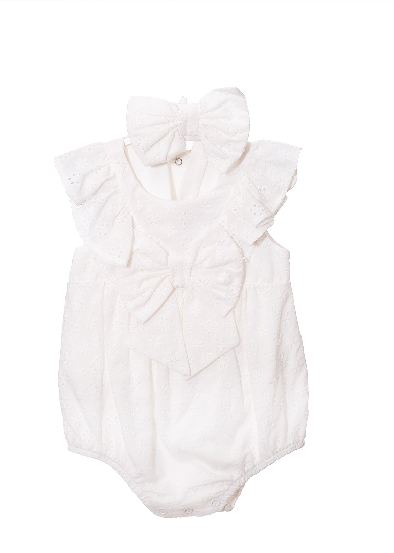 AnneBebe - Set Body Ivory Broderie Bumbac & Bentita M0478 Serkon Baby