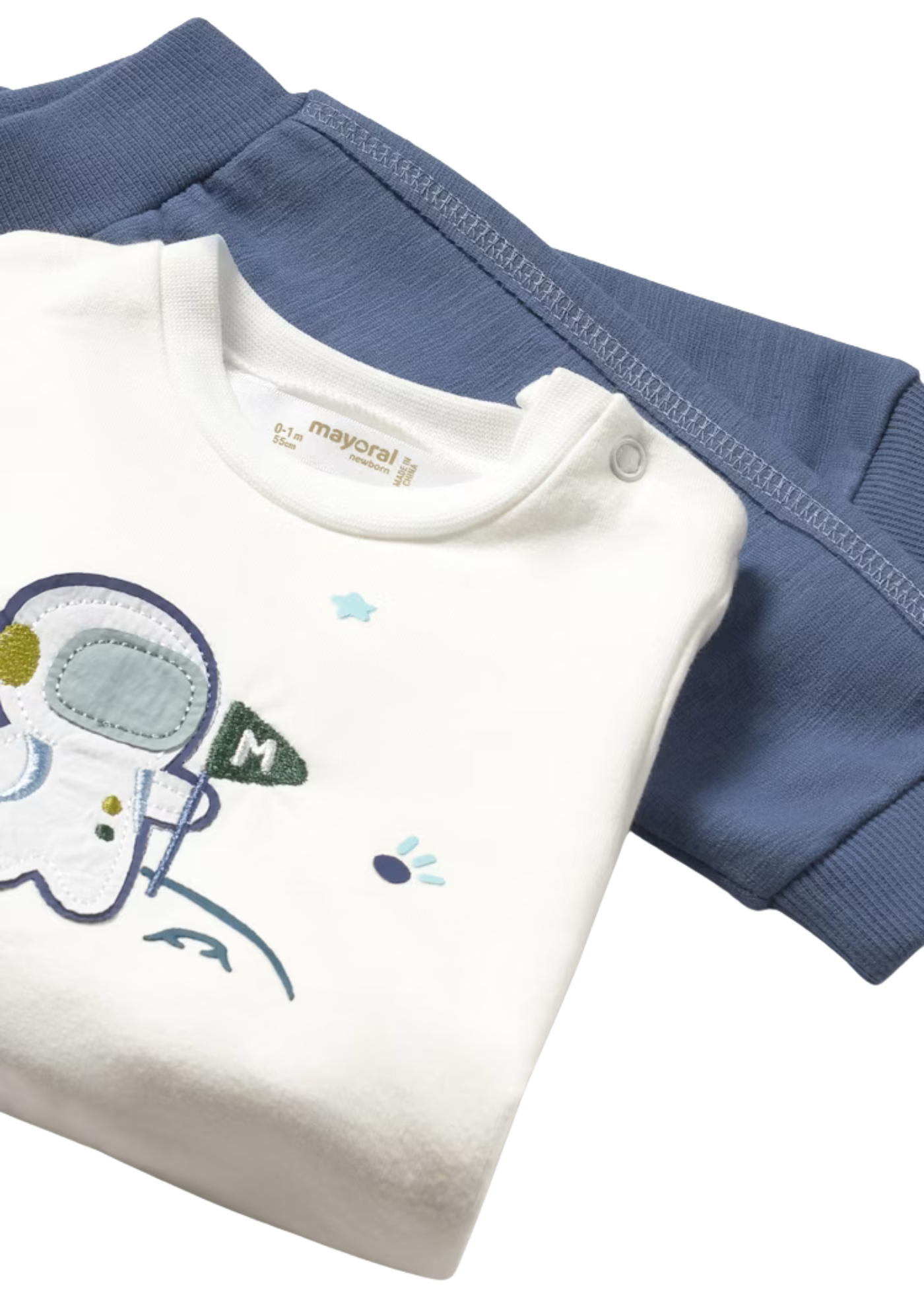 Set 3 Piese Vesta Bej, Pantaloni Sport Bleumarin si Bluza Crem 2640 Mayoral