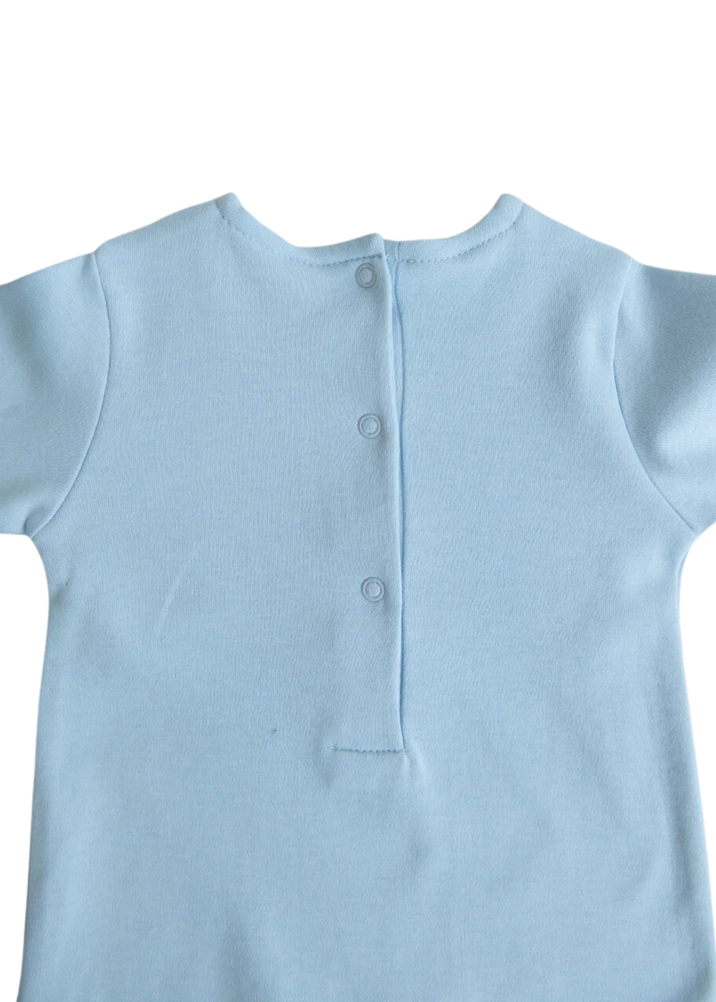Set 2 Piese Bluza si Pantaloni Alb cu Bleu cu Caluti S60339 Kitikate