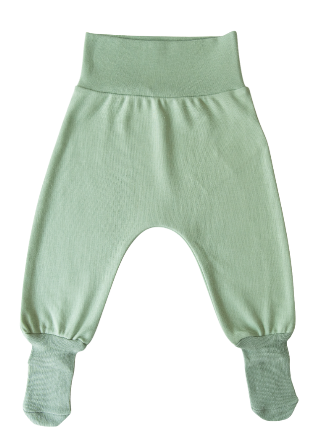 Set 3 Perechi de Pantaloni din Bumbac Organic cu Picior Crem Verde si Portocaliu cu Urs S25626 KitiKate