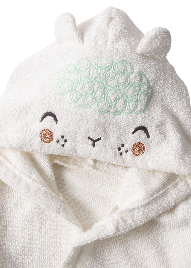 Halat de Baie Crem cu Oita Little Lamb H477 Bebetto