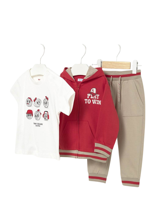 Trening 3 Piese Rosu cu Bej 1831 Mayoral