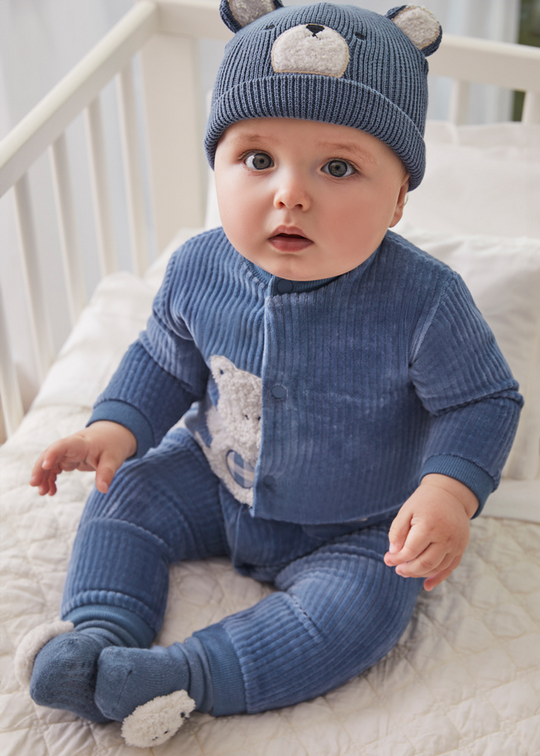 Long bib overalls made of blue with a bear 2795 Mayoral