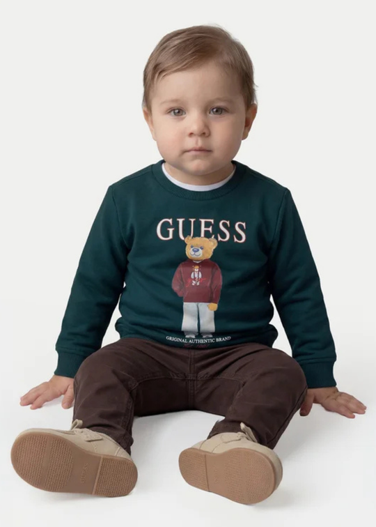 Bluza Sport Verde din Bumbac cu Maneca Lunga pentru Baieti N6YQ05 – Guess