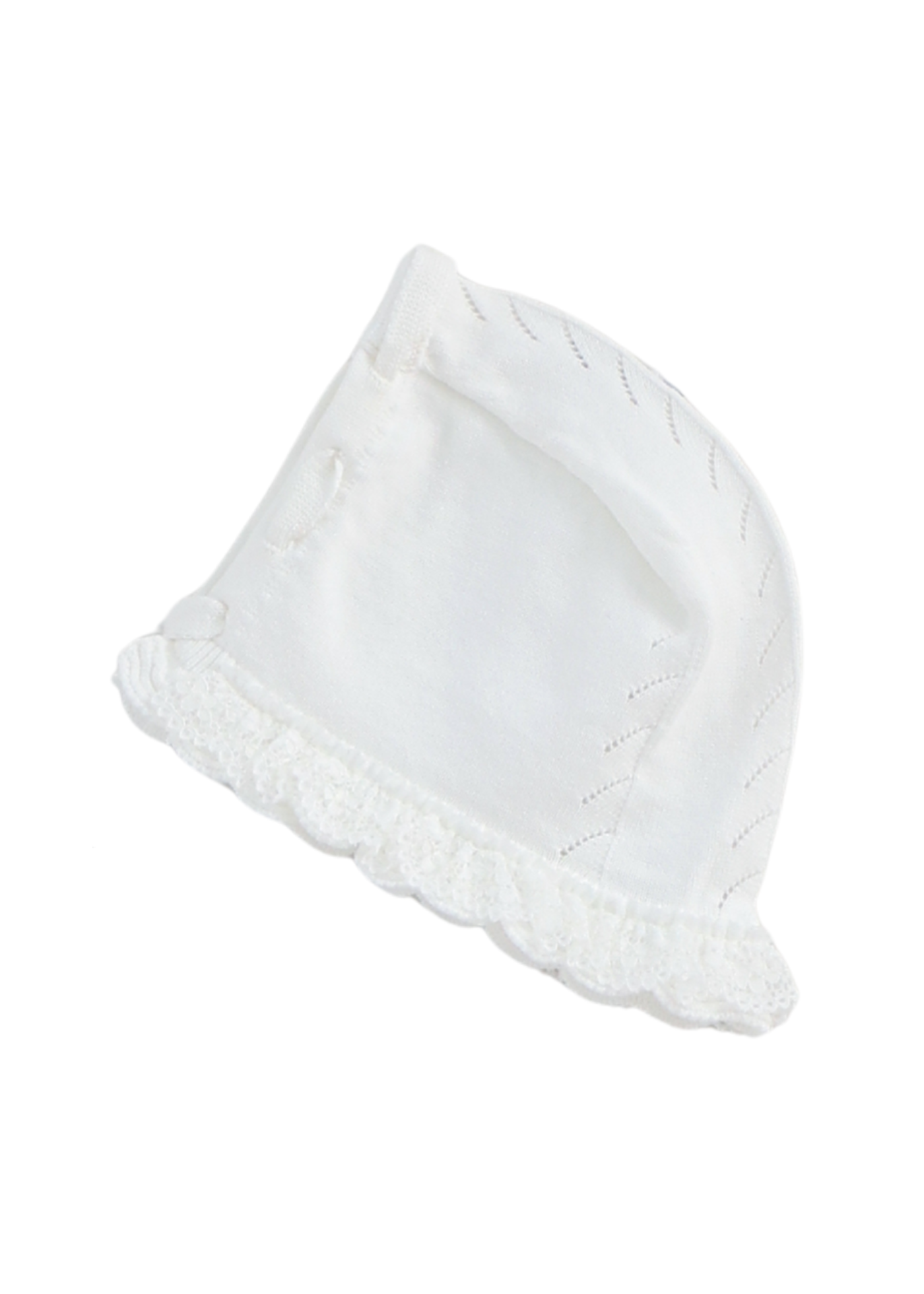 Set 3 Piese Tricotat Bluza ,Pantaloni si Caciula Alb 8538 Leo King