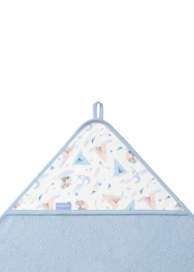 Prosop cu Capison Bleu din Bumbac 100X100 cm 1552/02 BabyOno