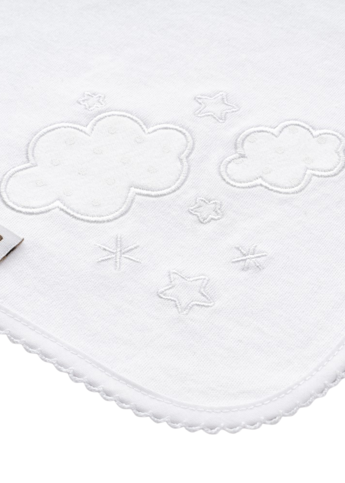 Paturica Alba cu Imprimeu Norisori Albi 98992-09 Interbaby