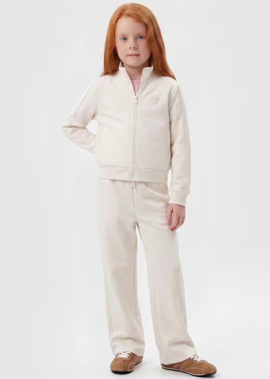 Bluza Sport cu Fermoar Bej pentru Fete J6YQ16 – Guess