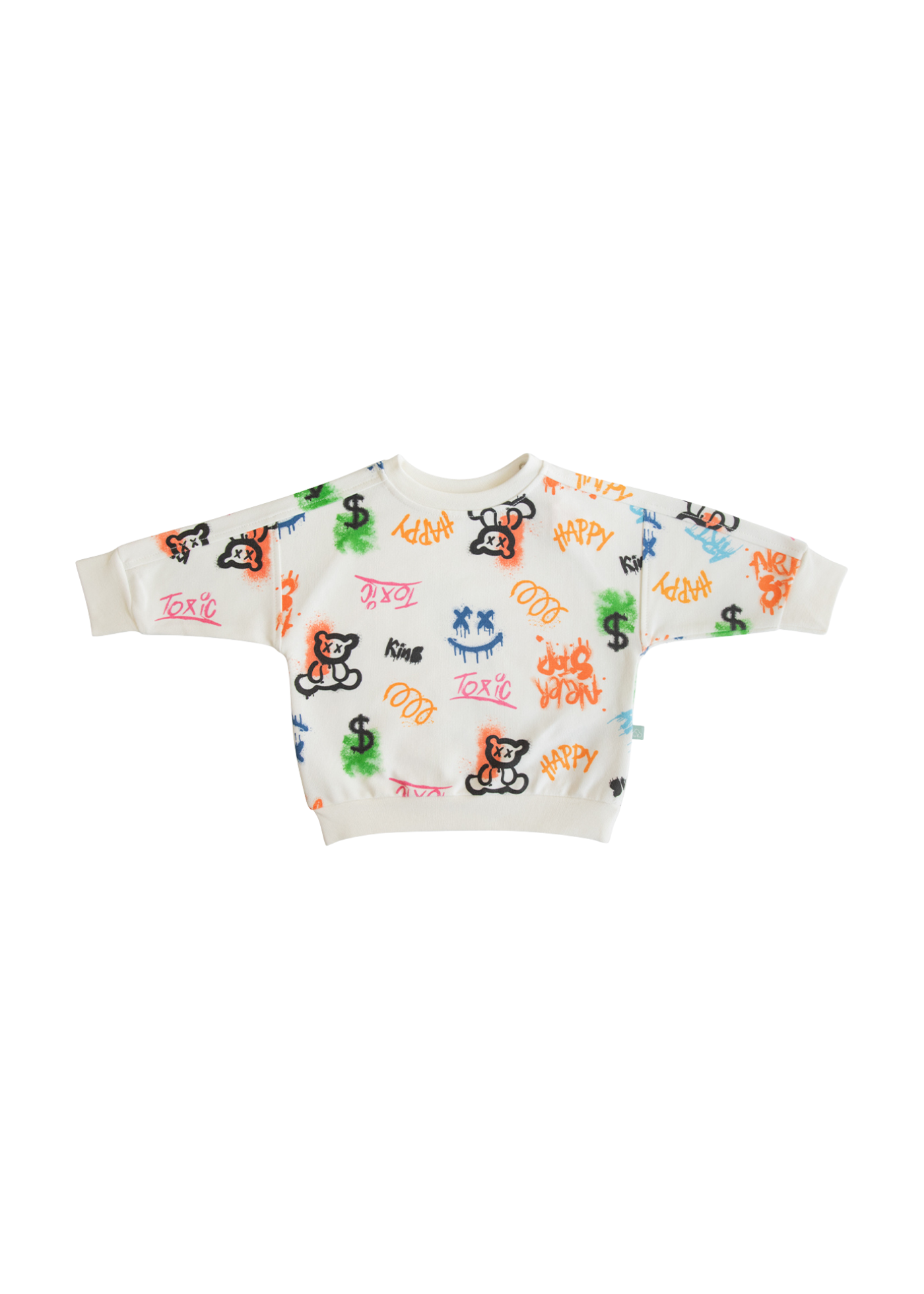Trening 2 Piese Crem cu Desene Colorate Bumbac Organic S60437 Kitikate