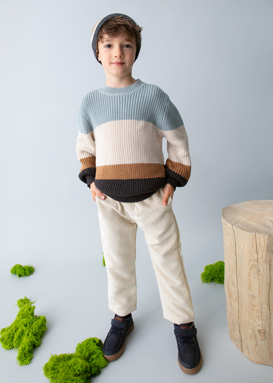 Striped Beige Jogger Pants 4568 Mayoral