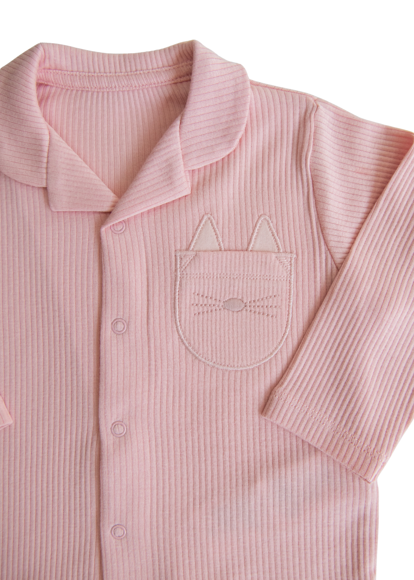 Pijama Bumbac Organic Roz 2 Piese S60317 Kitikate