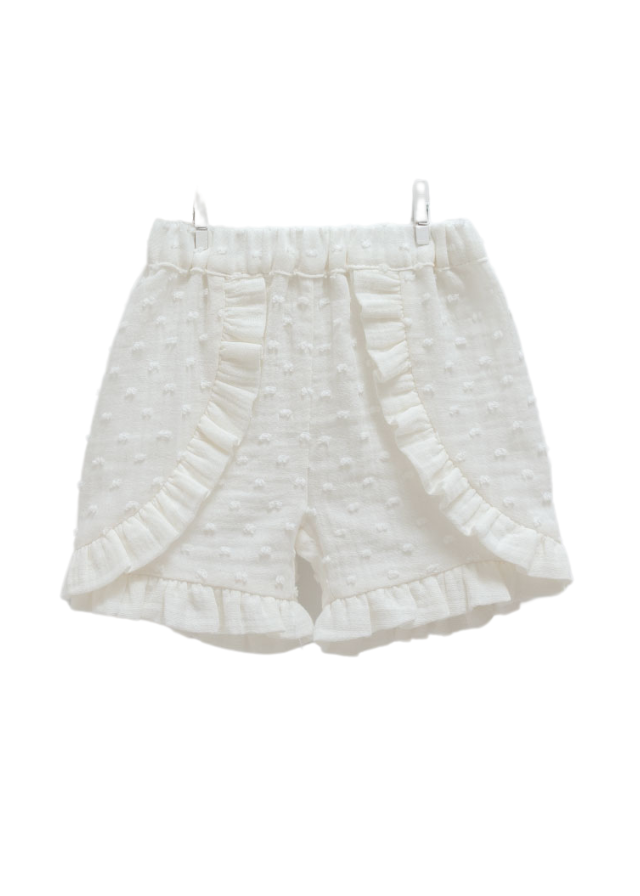 Set 2 Piese Crem Top cu Maneca scurta si Pantaloni Scurti din Bumbac cu Model 9709 Mell Sweet Baby