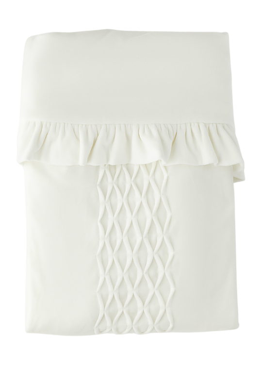 Pled Velur Crem cu Volanas si Fагure Decorativ pentru Fete 0112 – iDO
