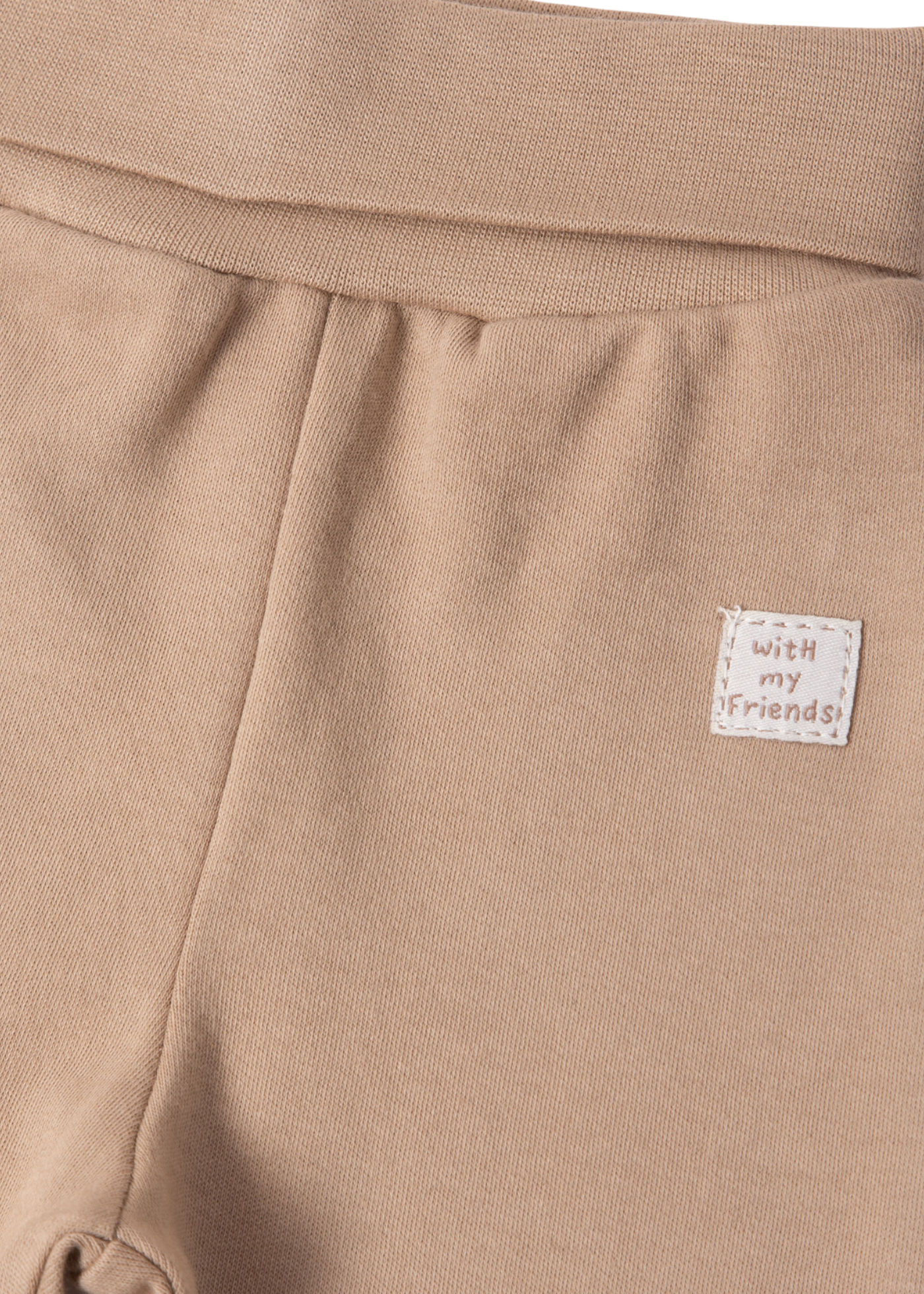 Set 3 Piese Body Bej cu Imprimeu Ursi Pantaloni Lungi si Fes Maro T4093 Bebetto