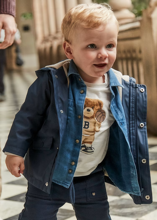 Темно-синя толстовка з принтом вовка для хлопчика 2429 Mayoral